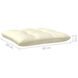 3 Piece Garden Lounge Set with Cream Cushions Solid Pinewood - Extra Image