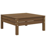 3 Piece Garden Lounge Set with Cream Cushions Solid Pinewood - Rear View