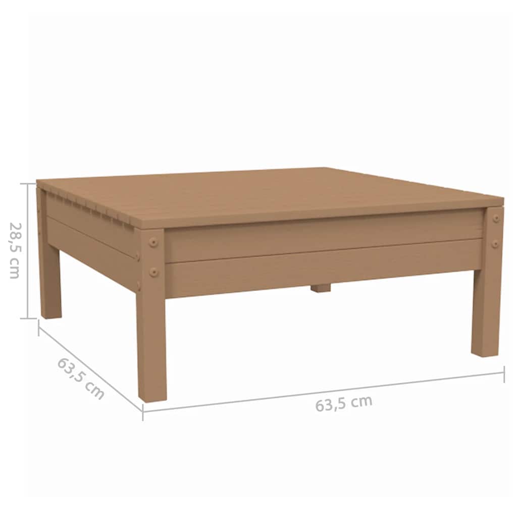 3 Piece Garden Lounge Set with Cream Cushions Solid Pinewood