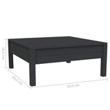 3 Piece Garden Lounge Set with Cushions Black Solid Pinewood - Extra Image