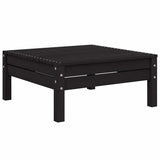 3 Piece Garden Lounge Set with Cushions Black Solid Pinewood - Close-Up Angle