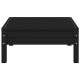 3 Piece Garden Lounge Set with Cushions Black Solid Pinewood