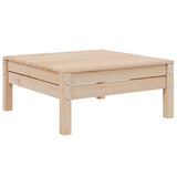 3 Piece Garden Lounge Set with Grey Cushions Solid Pinewood - Close-Up Angle