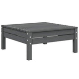 3 Piece Garden Lounge Set with Cushions Grey Solid Pinewood - Close-Up Angle