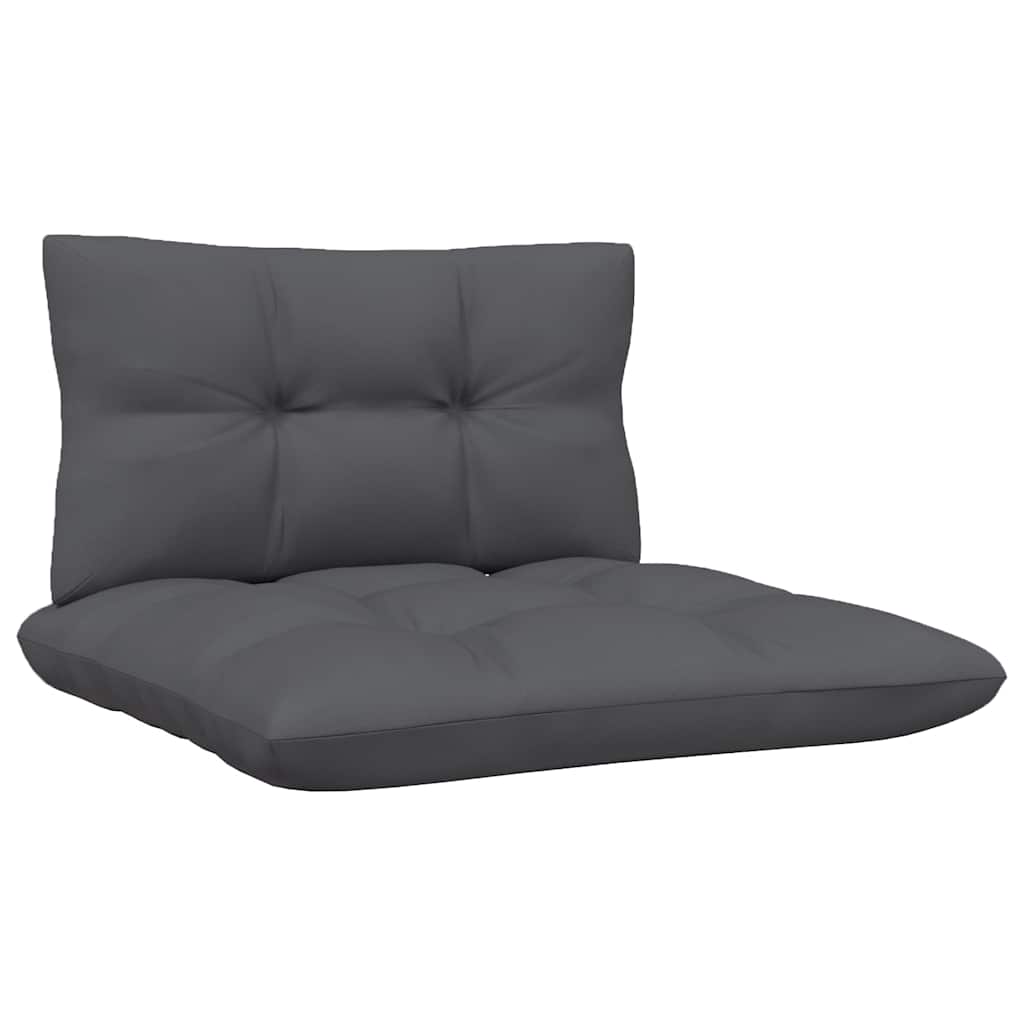 3 Piece Garden Lounge Set with Cushions Grey Solid Pinewood