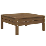 3 Piece Garden Lounge Set with Cream Cushions Solid Pinewood - Rear View