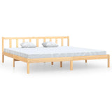 Bed Frame without Mattress Solid Wood 183x203 cm King - Front View