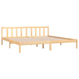 Bed Frame without Mattress Solid Wood 183x203 cm King - Side View