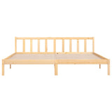 Bed Frame without Mattress Solid Wood 183x203 cm King