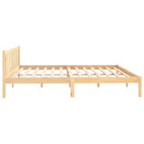 Bed Frame without Mattress Solid Wood 183x203 cm King - 45-Degree Angle