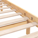 Bed Frame without Mattress Solid Wood 183x203 cm King - Close-Up Angle