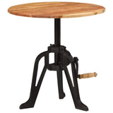Side Table 60x(42-62) cm Solid Wood Acacia and Cast Iron - Low Angle