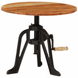 Side Table 60x(42-62) cm Solid Wood Acacia and Cast Iron - Side View