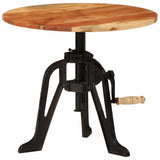 Side Table 60x(42-62) cm Solid Wood Acacia and Cast Iron - 45-Degree Angle