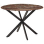Dining Table ?110x78 cm Solid Wood Reclaimed and Steel
