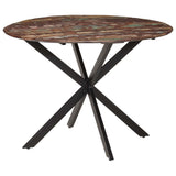 Dining Table ?110x78 cm Solid Wood Reclaimed and Steel