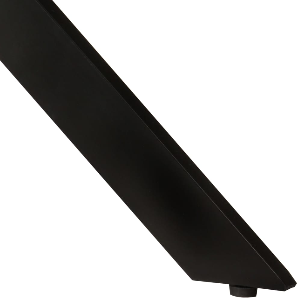 Dining Table 脴110x78 cm Solid Wood Reclaimed and Steel