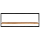 Wall Shelves 2 pcs 100x24x35 cm Solid Wood Acacia and Steel