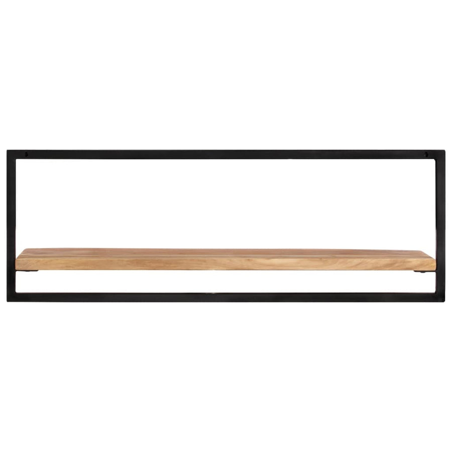 Wall Shelves 2 pcs 100x24x35 cm Solid Wood Acacia and Steel