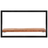 Wall Shelves 2 pcs 60x25x35 cm Solid Wood Acacia and Steel