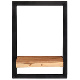 Wall Shelves 2 pcs 25x25x35 cm Solid Wood Acacia and Steel - Top-Down View