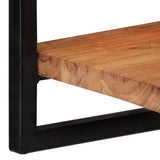 Wall Shelves 2 pcs 25x25x35 cm Solid Wood Acacia and Steel - Rear View