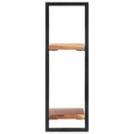 Wall Shelves 2 pcs 25x25x75 cm Solid Wood Acacia and Steel