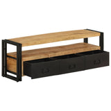 TV Cabinet 120x30x40 cm Solid Wood Mango - Side View