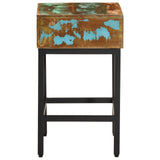 Side Table 40x30x51 cm Solid Wood Reclaimed - Rear View