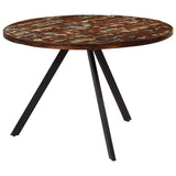 Dining Table 110x75 cm Solid Wood Reclaimed - Front View