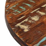Dining Table 110x75 cm Solid Wood Reclaimed - Close-Up Angle