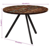 Dining Table 110x75 cm Solid Wood Reclaimed - Extra Image