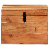 Storage Box 39x28x31 cm Solid Wood Acacia - Front View
