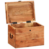 Storage Box 39x28x31 cm Solid Wood Acacia - Side View