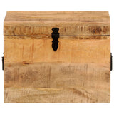 Storage Box 39x28x31 cm Solid Wood Mango - Front View