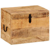 Storage Box 39x28x31 cm Solid Wood Mango - Close-Up Angle