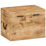 Storage Box 39x28x31 cm Solid Wood Mango - Top-Down View