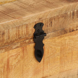 Storage Box 39x28x31 cm Solid Wood Mango - Close-Up Angle