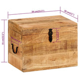 Storage Box 39x28x31 cm Solid Wood Mango - Extra Image