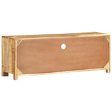 TV Cabinet 110x30x40 cm Solid Wood Rough Mango