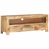 TV Cabinet 110x30x40 cm Solid Wood Rough Mango - Top-Down View