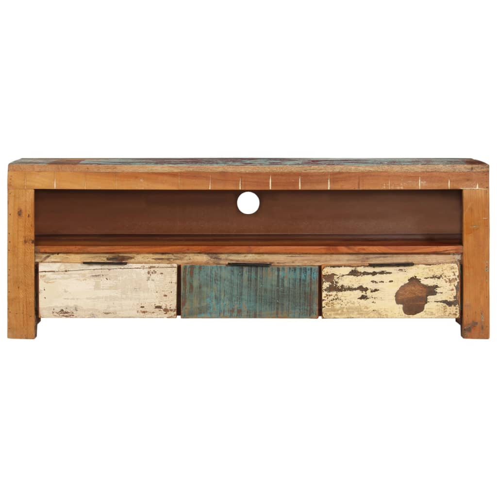 TV Cabinet 110x30x40 cm Solid Wood Reclaimed