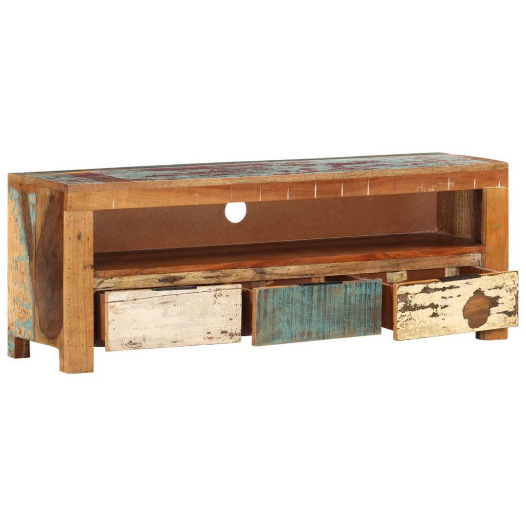 TV Cabinet 110x30x40 cm Solid Wood Reclaimed