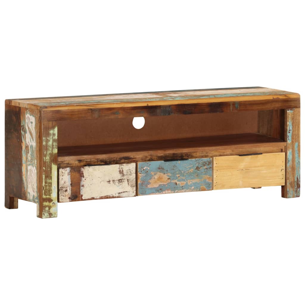 TV Cabinet 110x30x40 cm Solid Wood Reclaimed
