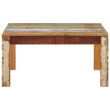 Coffee Table 80x80x40 cm Solid Wood Reclaimed - Front View