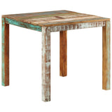 Dining Table 82x80x76 cm Solid Reclaimed Wood - Low Angle