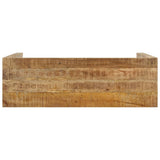 Console Table 110x35x76 cm Rough Mango Wood - Side View