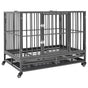 Dog Cage With Wheels Steel 92x62x76 Cm
