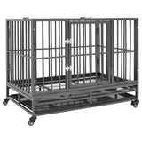 Dog Cage with Wheels Steel 102x72x85 cm