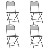 Folding Chairs 4 pcs Expanded Metal Mesh Anthracite